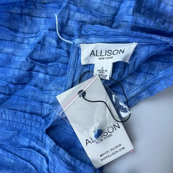 Allison New York INDIGO GARMENT DYE Sara Top N273-42 - Picture 4 of 8
